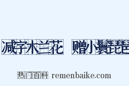 减字木兰花·赠小鬟琵琶是什么意思的图片